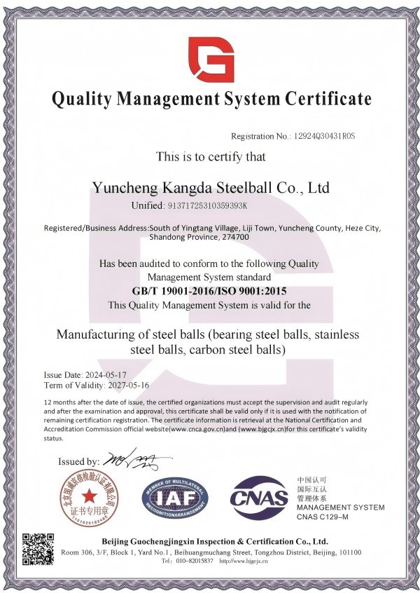 Fabrica de condiții certificată ISO9001 produce ROHS și atinge bile de oțel testate, bine ați venit la cumpărare!